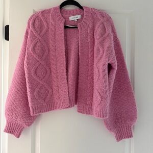 John + Jenn Pink Textured Cardigan
